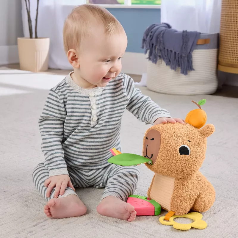 Rotaļu kapibara Fisher-Price Snuggly Snacky Capy 0,5 gadi