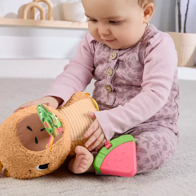 Rotaļu kapibara Fisher-Price Snuggly Snacky Capy 0,5 gadi