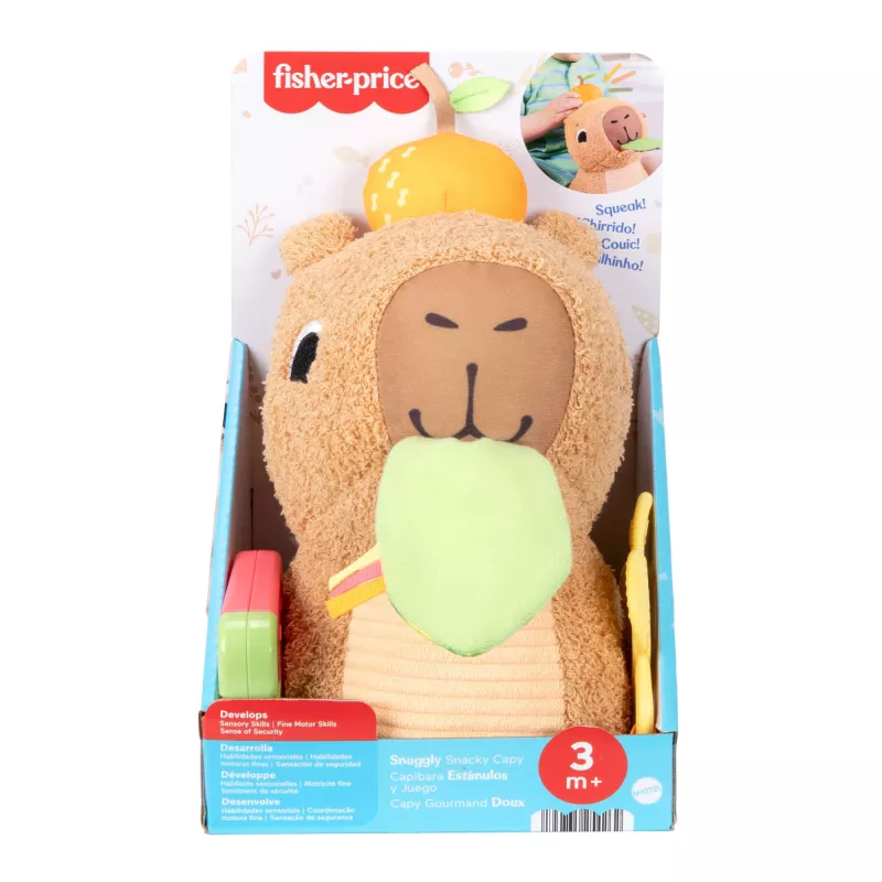 Rotaļu kapibara Fisher-Price Snuggly Snacky Capy 0,5 gadi