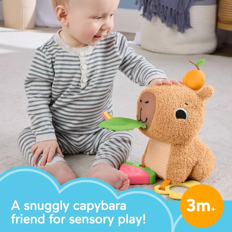 Rotaļu kapibara Fisher-Price Snuggly Snacky Capy 0,5 gadi