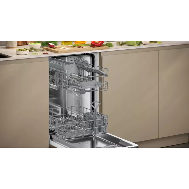 Trauku mazgājamā mašīna NEFF S853HKX20E pilnībā iebūvējama, šaura, 10 komplektiem, Home Connect, 46 dB