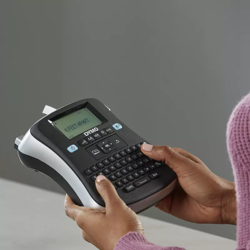DYMO LabelManager ® ™ 210D - QWZ, QWERTZ, D1, Termiskā pārnese, 180 x 180 DPI, 12 mm/s, Melns, Sudrabains
