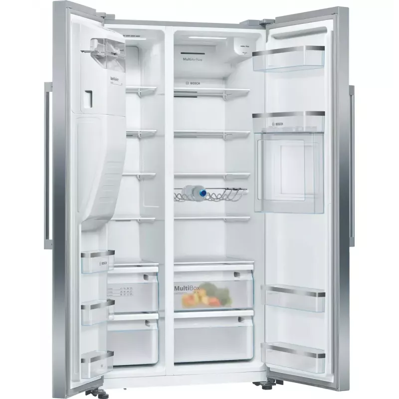 Bosch Serie 6 KAG93AIEP side-by-side ledusskapis Brīvi stāvošs 560 L Nerūsējošais tērauds