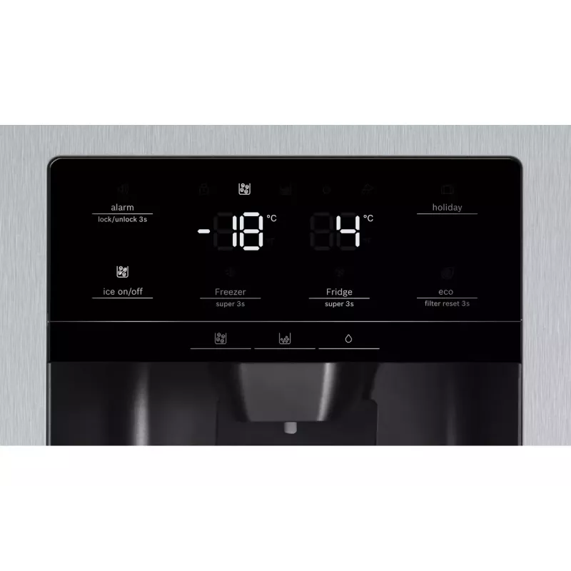 Bosch Serie 6 KAG93AIEP side-by-side ledusskapis Brīvi stāvošs 560 L Nerūsējošais tērauds