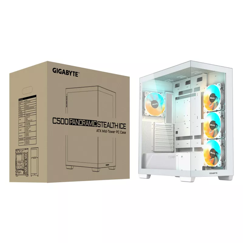 GIGABYTE C500 PANORAMIC STEALTH Midi Tower balta