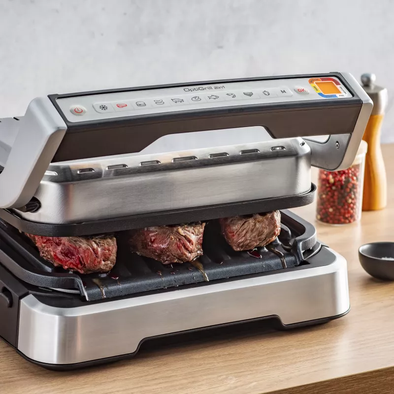 Kontaktgrils Tefal OptiGrill 2in1 GC773D Nerūsējošais tērauds 2100 W