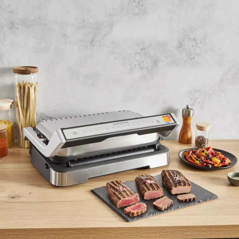 Kontaktgrils Tefal OptiGrill 2in1 GC773D Nerūsējošais tērauds 2100 W