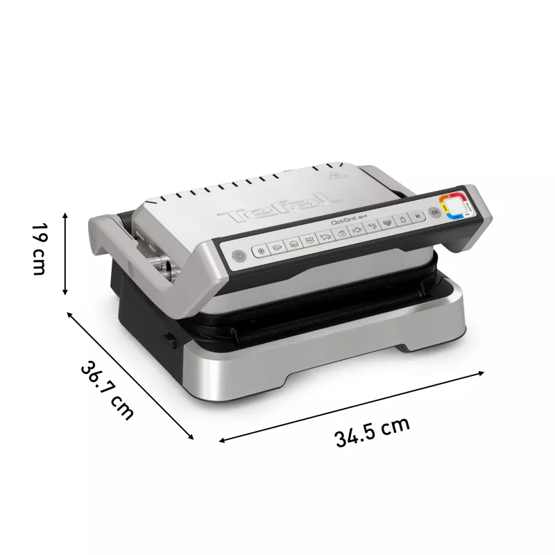Kontaktgrils Tefal OptiGrill 2in1 GC773D Nerūsējošais tērauds 2100 W