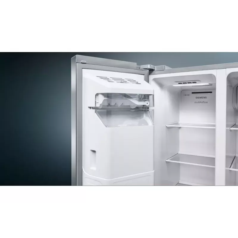 Siemens iQ500 KA93GAIEP saldētājs ar sānu durvīm – brīvi stāvošs, 560 L kopējais tilpums, ledusskapis 369 L, saldētava 191 L, energoefektivitātes klase E, nerūsējošais tērauds