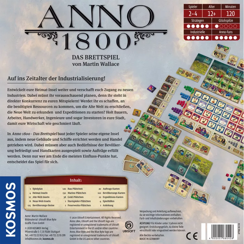 Kosmos Anno 1800 galda spēle Stratēģija