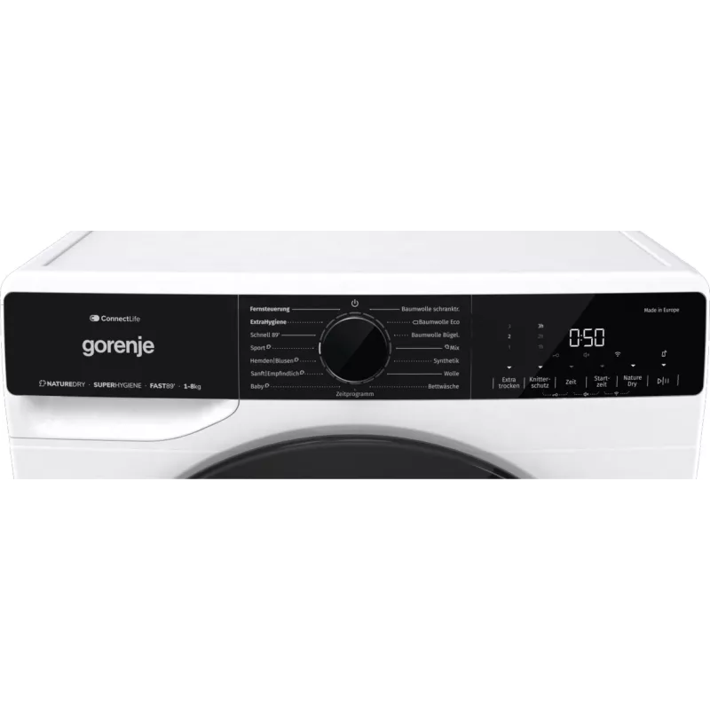Gorenje DPNA83W veļas žāvētājs Brīvstāvošs Ar priekšējo ielādi 8 kg Melns, Balts