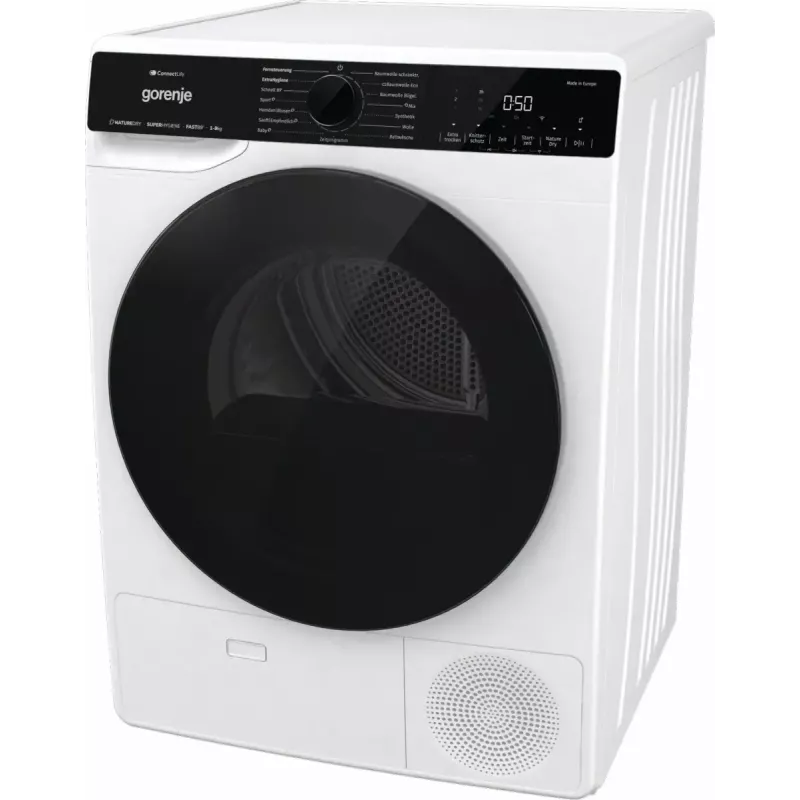 Veļas žāvētājs Gorenje DPNA93W ar siltumsūkni, brīvi stāvošs, priekšējā ielāde, 9 kg, balts, energoefektivitātes klase C