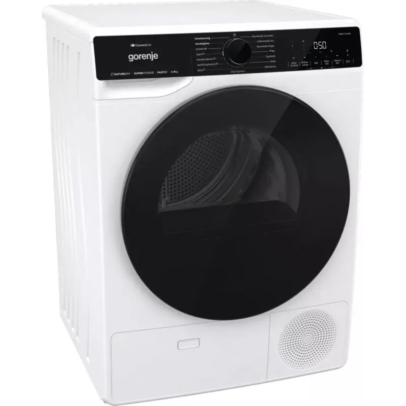 Veļas žāvētājs Gorenje DPNA93W ar siltumsūkni, brīvi stāvošs, priekšējā ielāde, 9 kg, balts, energoefektivitātes klase C