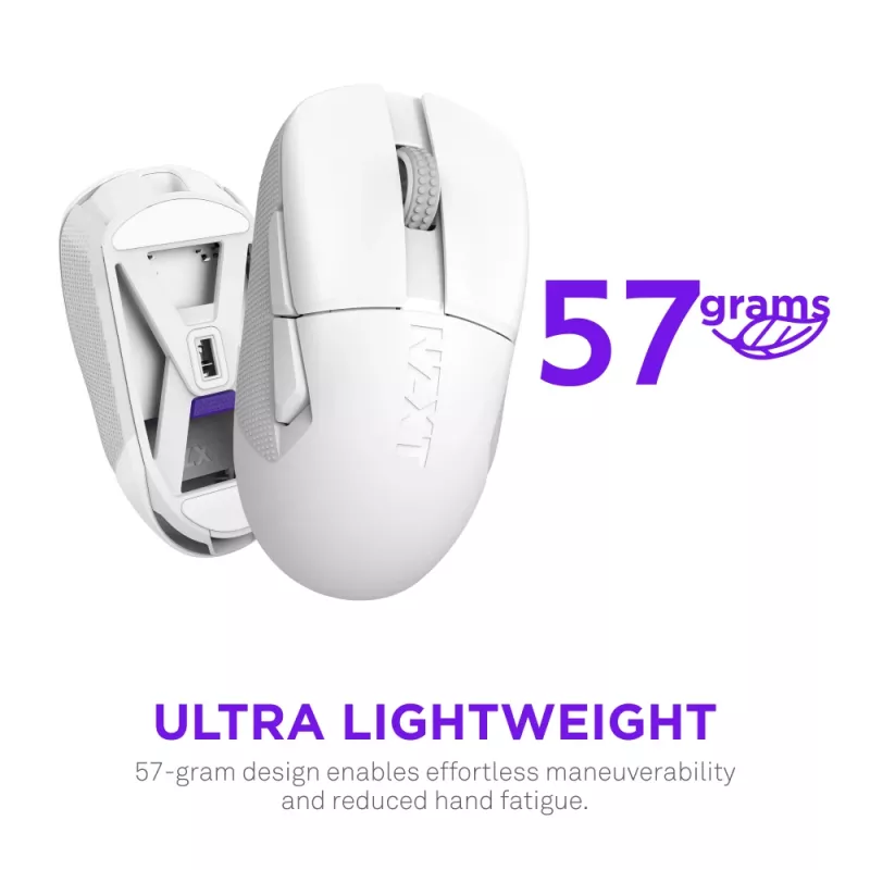 NZXT Lift Elite Wireless Gaming pele balta