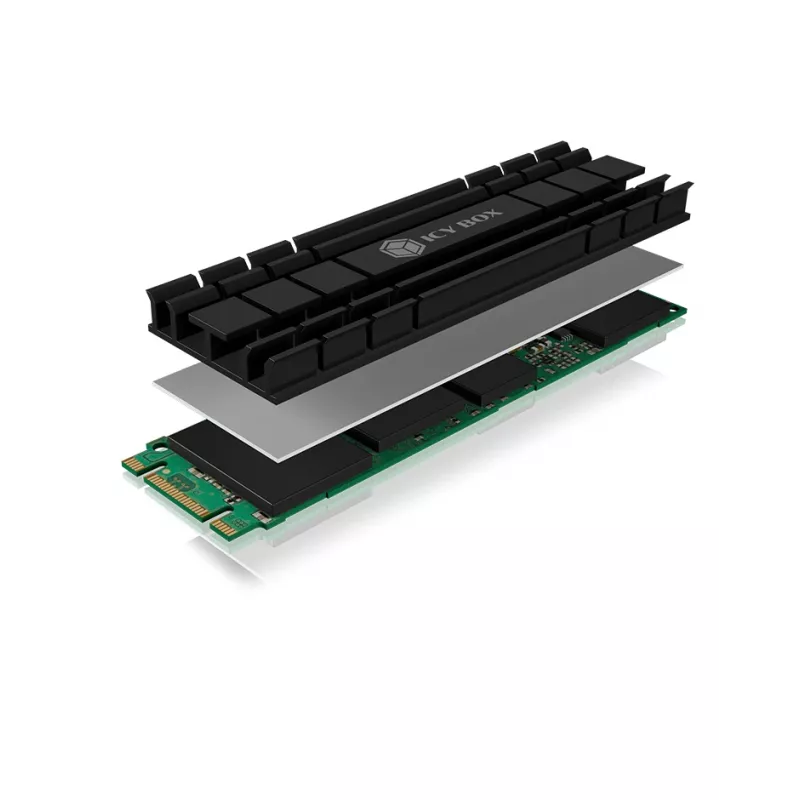 ICY BOX IB-M2HS-701 M.2 NVMe SSD dzesētājs/radiators, melns, 1 gab.
