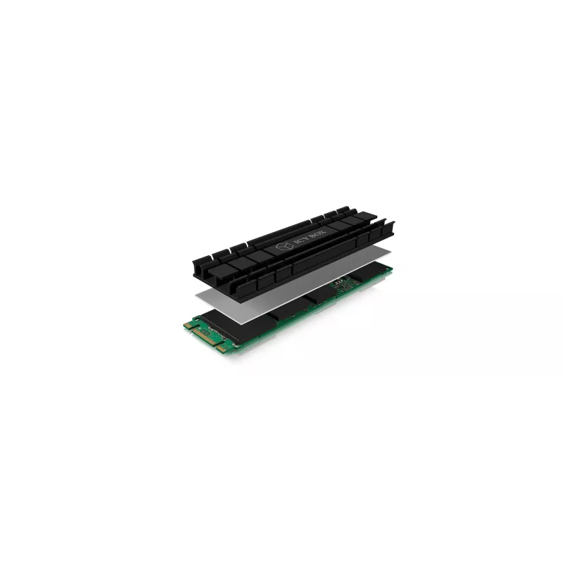 ICY BOX IB-M2HS-701 M.2 NVMe SSD dzesētājs/radiators, melns, 1 gab.