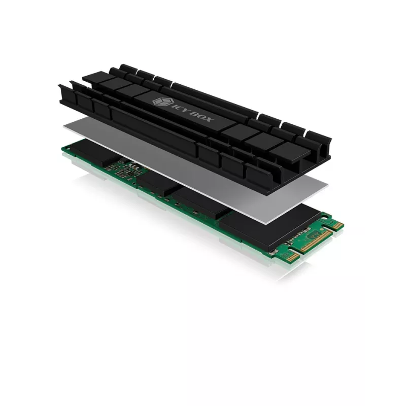 ICY BOX IB-M2HS-701 M.2 NVMe SSD dzesētājs/radiators, melns, 1 gab.