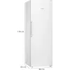 Vertikālā saldētava Siemens iQ300 GS33NVWEP — 225 L, NoFrost, 20 kg/24h, E-klase, balta
