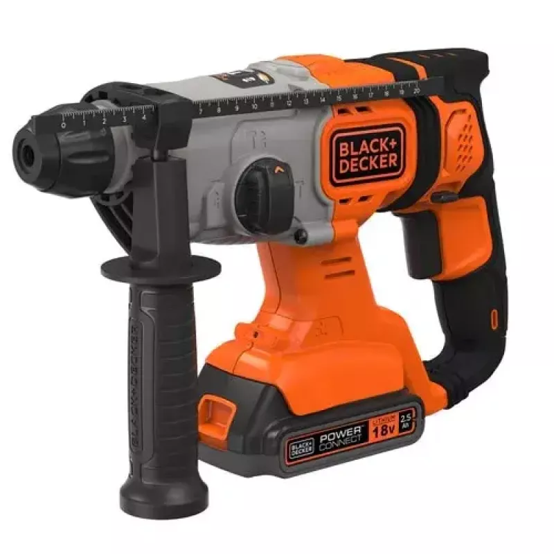 Urbjmašīna Melns & Decker BCD900E2K-QW 1880 RPM SDS Plus, 2.5 Ah baterija