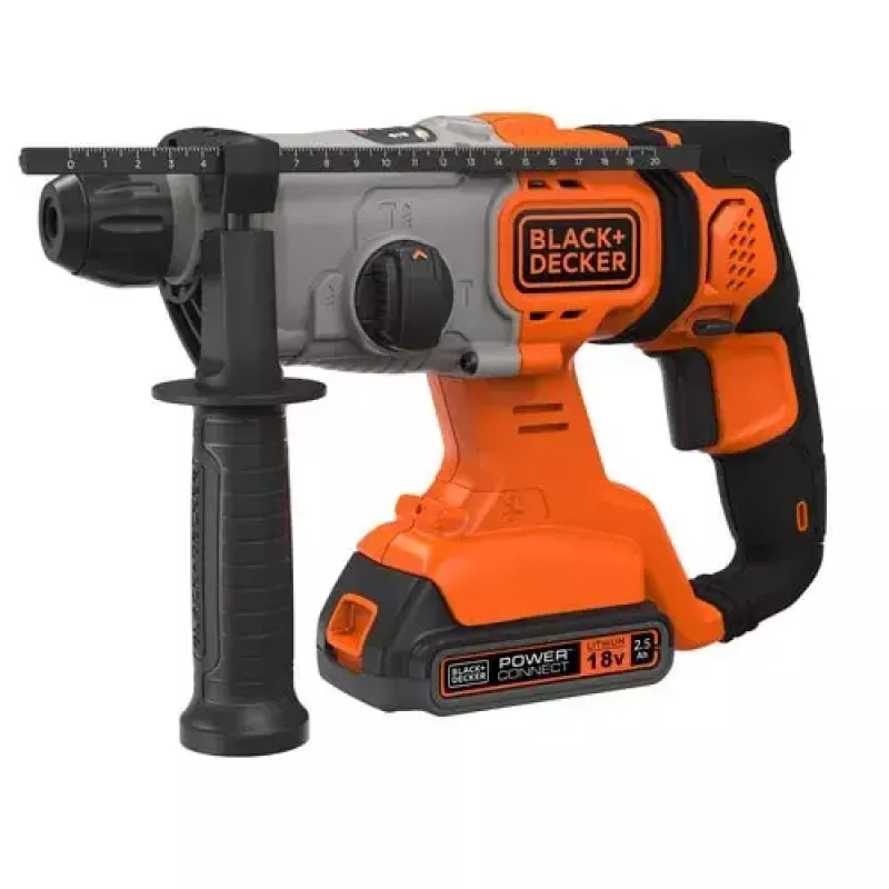 Urbjmašīna Melns & Decker BCD900E2K-QW 1880 RPM SDS Plus, 2.5 Ah baterija