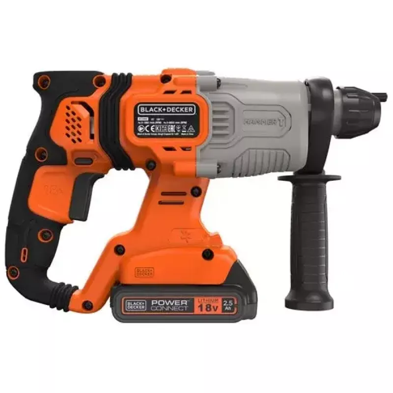 Urbjmašīna Melns & Decker BCD900E2K-QW 1880 RPM SDS Plus, 2.5 Ah baterija