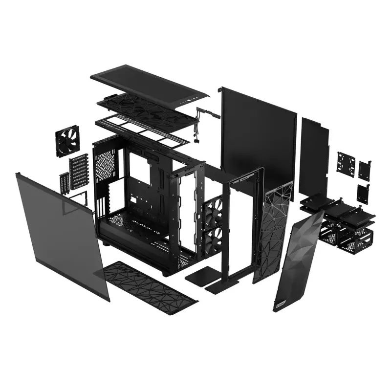 PC Case Fractal Design Meshify 2 XL Light Tempered Glass Tower Melns