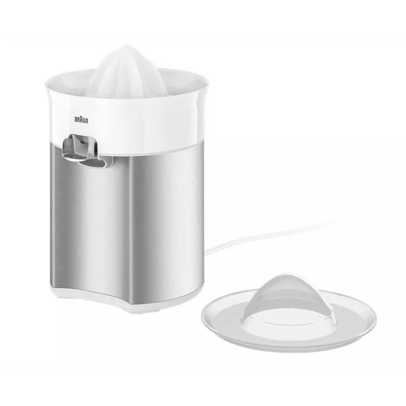 Braun CJ5050 WH elektriskā citrusu spiede 60 W Metāliska, Balta