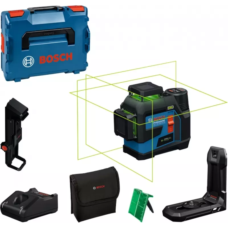 Lāzera līniju mērītājs Bosch GLL 12V-100-33 CG LB10 DK20 0601065401 Zaļais lāzers 12V