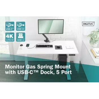 Monitora kronšteins Digitus DA-90405 ar dokstaciju