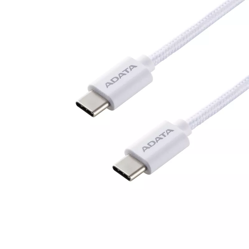 USB-C uz USB-C kabelis ADATA CACC-200PN-WH, USB 2.0, 2 m, balts