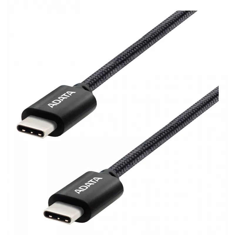 USB-C uz USB-C kabelis ADATA CACC-200PN-BK, USB 2.0, 2 m, melns