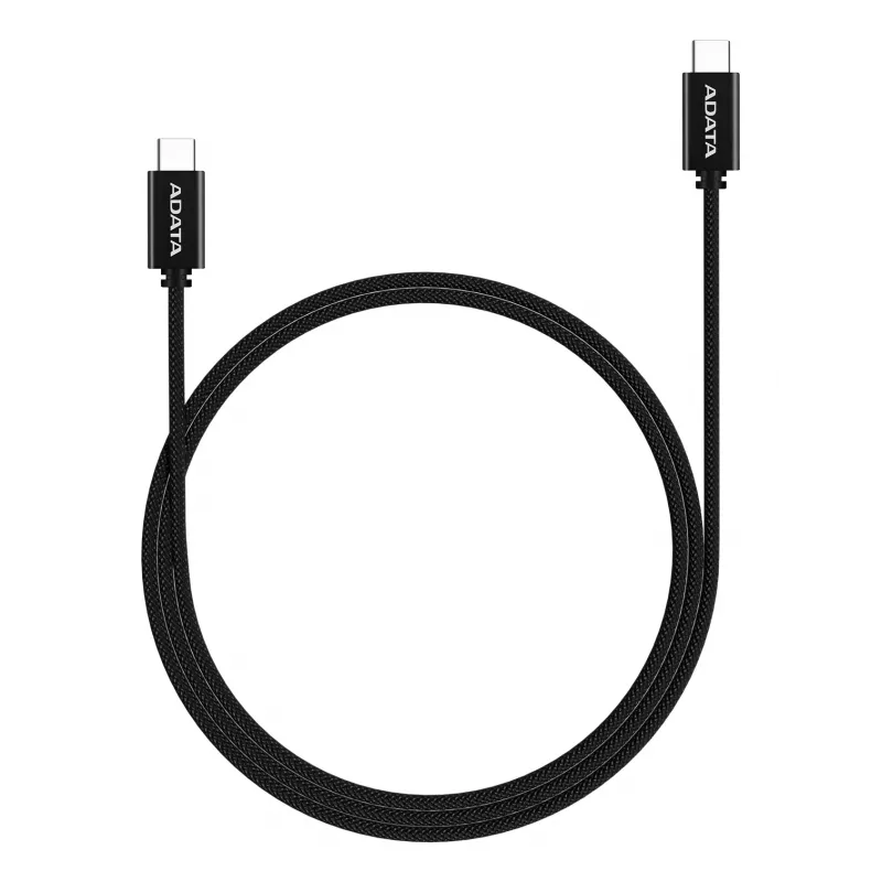 USB-C uz USB-C kabelis ADATA CACC-200PN-BK, USB 2.0, 2 m, melns