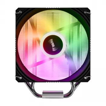 FSP NE5 Procesora dzesētājs Gaiss 120 mm Melns ARGB, Ventilators, 12 cm, 800 RPM, 1600 RPM, 28 soni, Melns