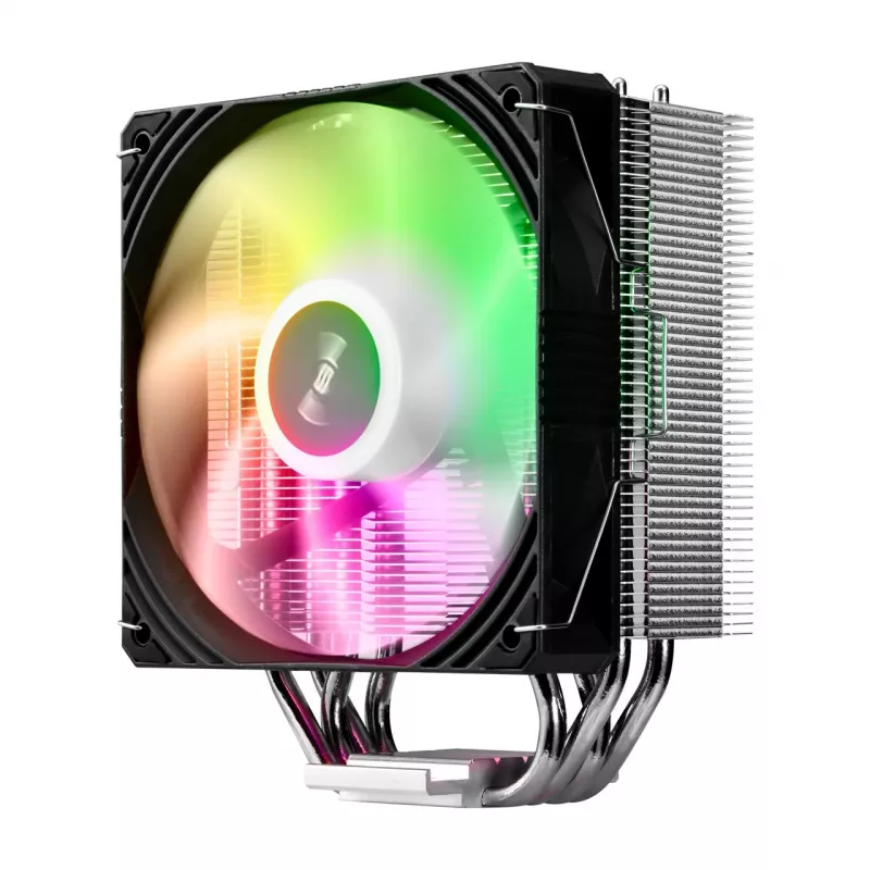 FSP NE5 Procesora dzesētājs Gaiss 120 mm Melns ARGB, Ventilators, 12 cm, 800 RPM, 1600 RPM, 28 soni, Melns
