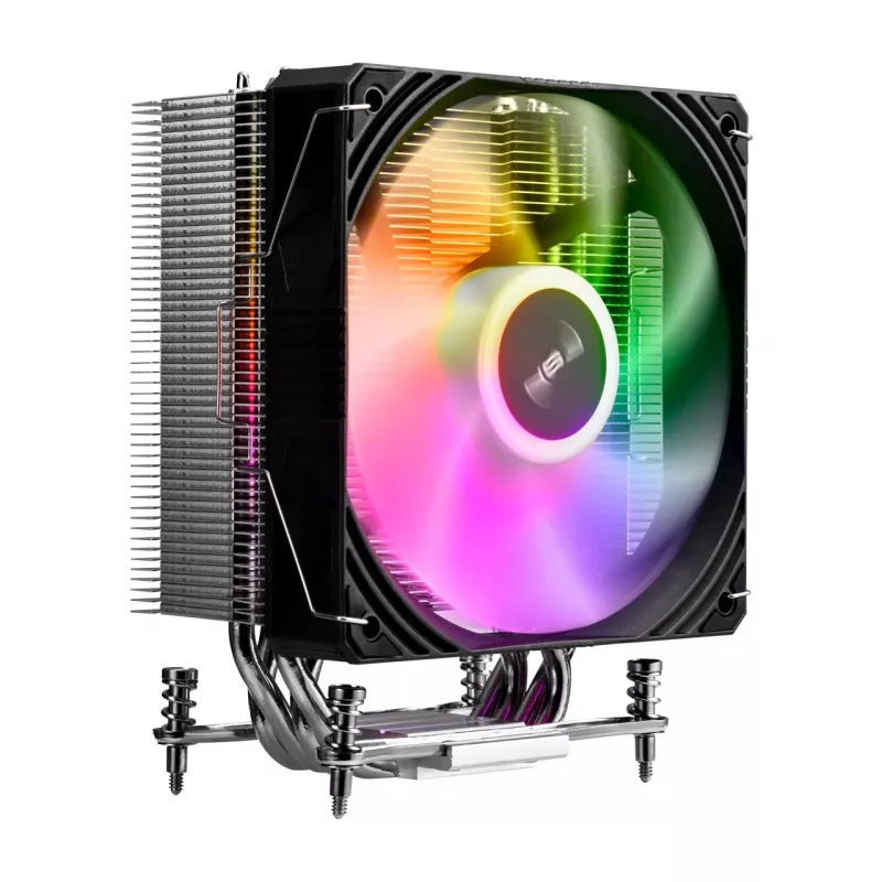 FSP NE5 Procesora dzesētājs Gaiss 120 mm Melns ARGB, Ventilators, 12 cm, 800 RPM, 1600 RPM, 28 soni, Melns