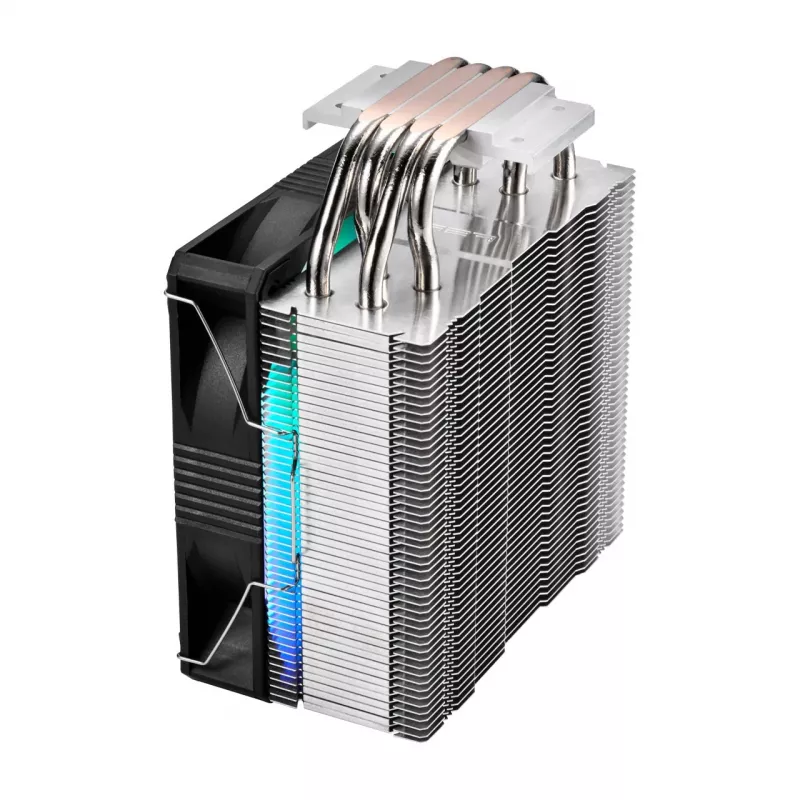 FSP NE5 Procesora dzesētājs Gaiss 120 mm Melns ARGB, Ventilators, 12 cm, 800 RPM, 1600 RPM, 28 soni, Melns