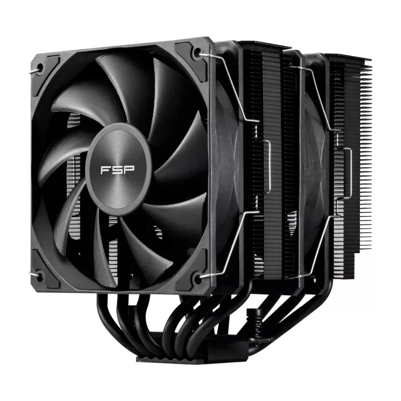 FSP MP7-B Processor Cooler Air 125 mm Melns, gaisa dzesētājs, 12 cm, 800 RPM, 1800 RPM, melna