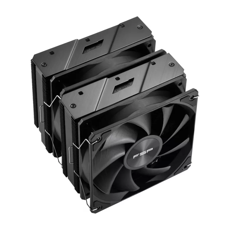 FSP MP7-B Processor Cooler Air 125 mm Melns, gaisa dzesētājs, 12 cm, 800 RPM, 1800 RPM, melna