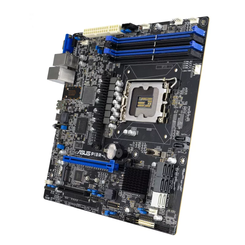 Mātesplate ASUS P13R-M Intel C262 LGA 1700 micro ATX, DDR5, 4 DIMM, 128GB, 8x SATA III, 1x M.2, 2x LAN
