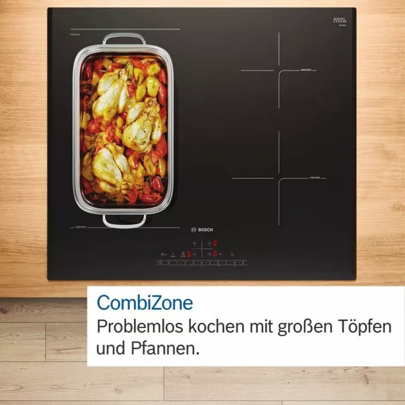 Bosch HEB517BB4 + NVS645CB6E virtuves iekārtu komplekts, zonas indukcijas plīts, elektriskā cepeškrāsns