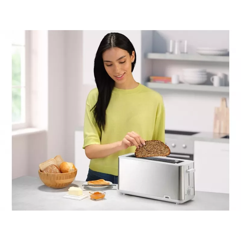 Tosteris Braun HT 1610 1030 W nerūsējošais tērauds balts