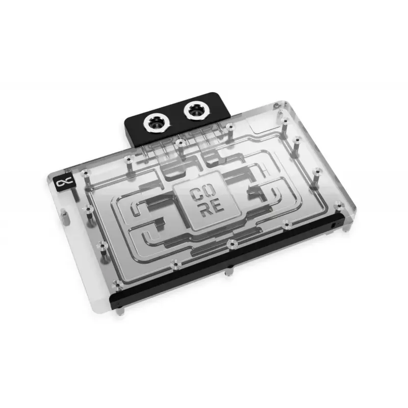Alphacool 10248 aizmugurējā plāksne, alumīnija/hroma/vara, melna, 124 mm