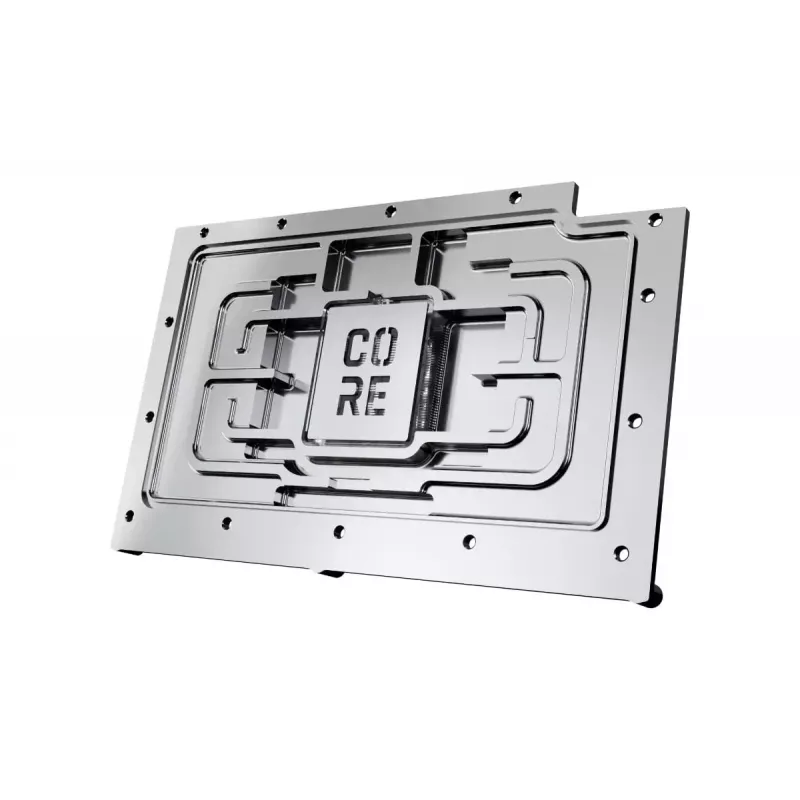 Alphacool 10248 aizmugurējā plāksne, alumīnija/hroma/vara, melna, 124 mm