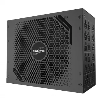 Barošanas bloks GIGABYTE UD1600PM PG5 1600W, 80 PLUS Platinum, 92% efektivitāte, 20+4 kontaktu ATX, 120 mm ventilators, melns