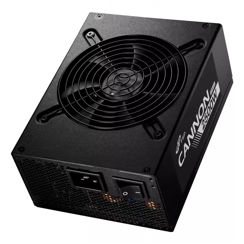 FSP CANNON PRO 2500W barošanas bloks ATX ATX3.1 Melns, 2500 W, 200 - 240 V, 50/60 Hz, 15 - 12 A, Aktīvs, 125 W