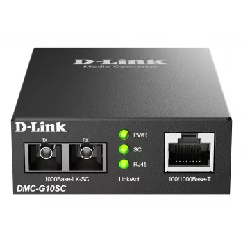 Multivides pārveidotājs D-Link DMC-G10SC/E 100/1000BaseT uz 1000BaseLX SC šķiedru