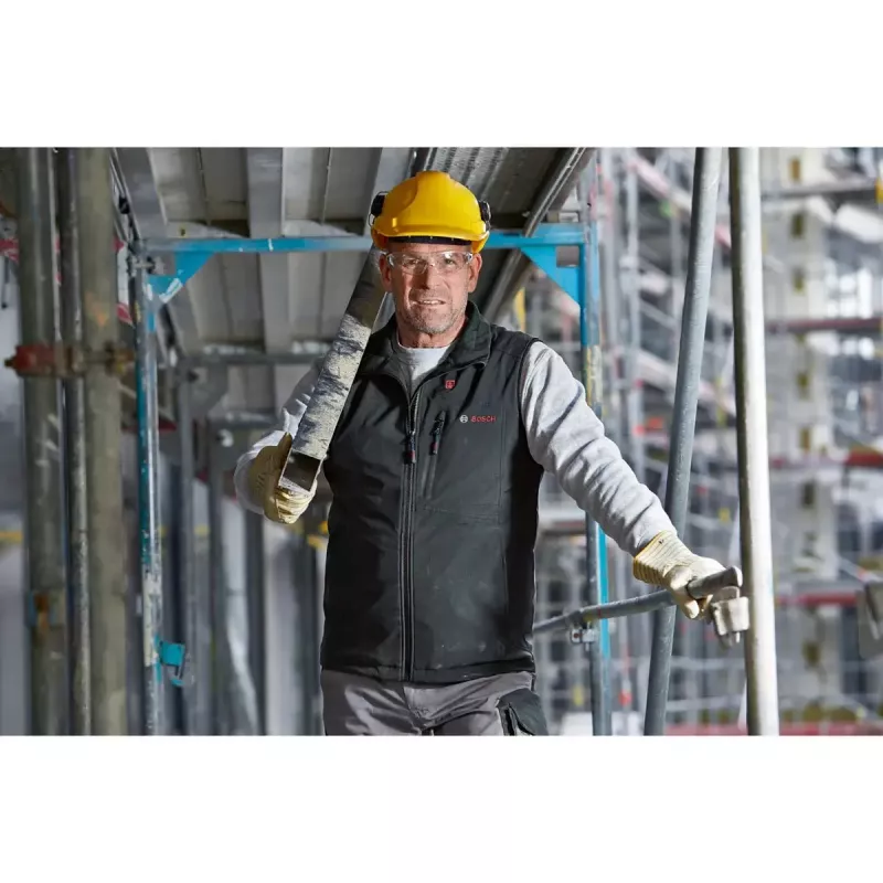 Bosch GHV 12+18V XA Professional apsildāmā veste, izmērs 3XL, melna, ar lādētāju un akumulatoru