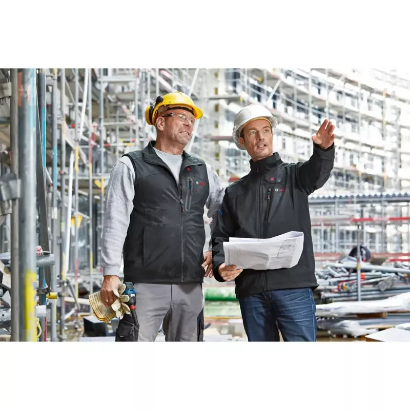 Bosch GHV 12+18V XA Professional apsildāma veste M izmērs melna ar lādētāju un akumulatoru