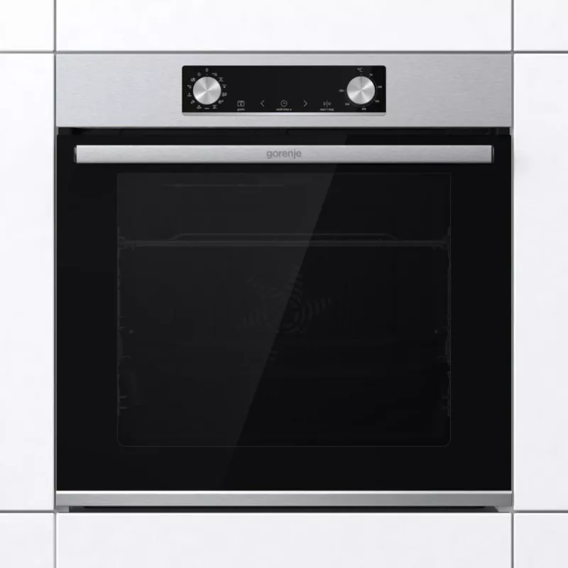 Iebūvējamā elektriskā cepeškrāsns Gorenje BIGSPACE 77 L 3500 W — balta, skārienvadība un rotācijas vadība, halogēna lampa