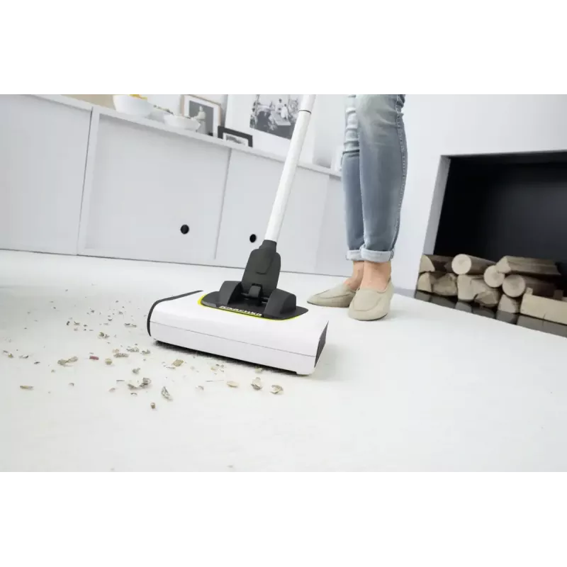 Elektriskā slota Karcher KB 5 — bezvada Li‑Ion 3.6V, 30 min darbības laiks, 230 mm platums, bez putekļu maisa 0.37 L